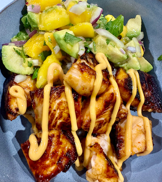 Salmon with Mango Salad